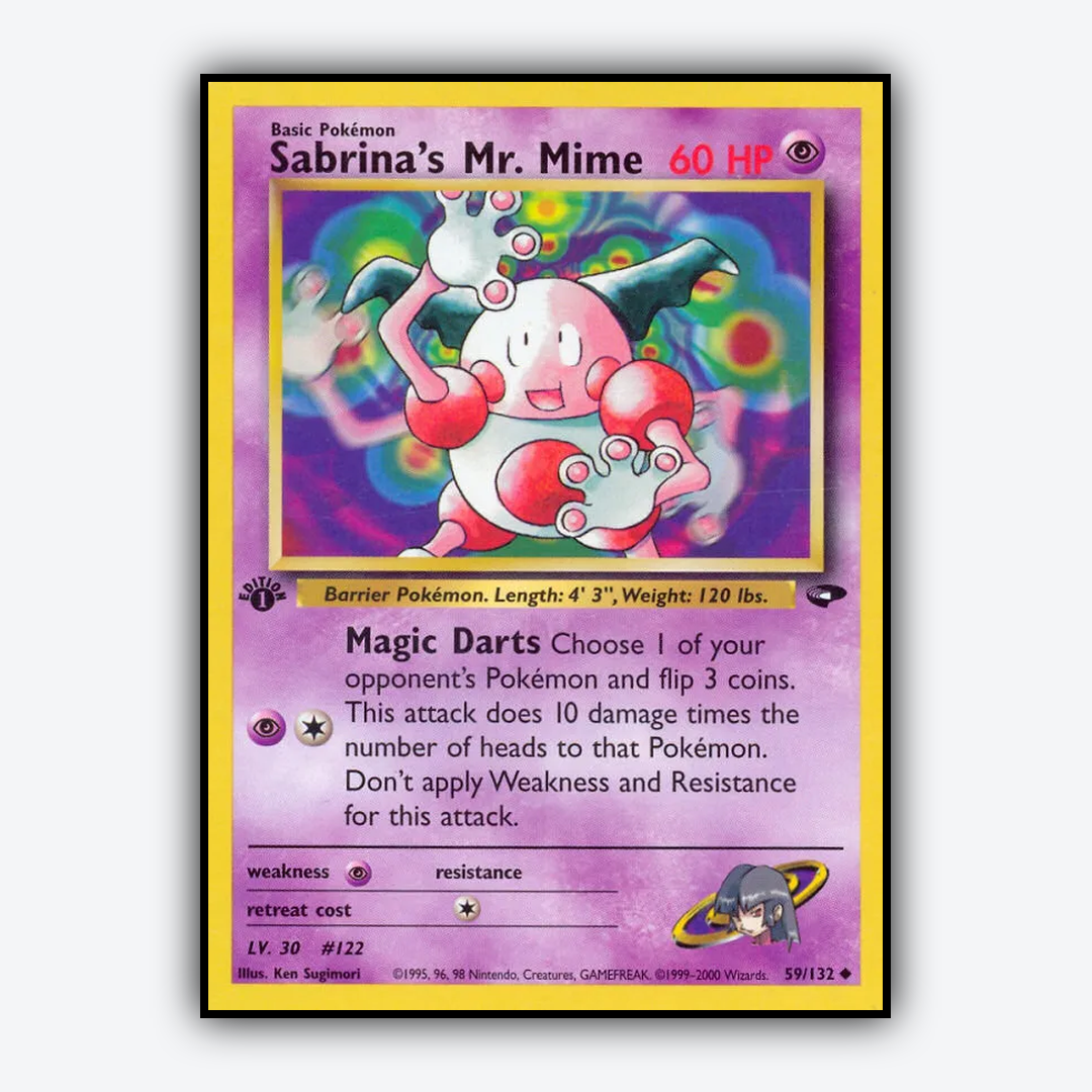 Sabrina's Mr. Mime 059/132 - Gym Challenge Set - Card Rug