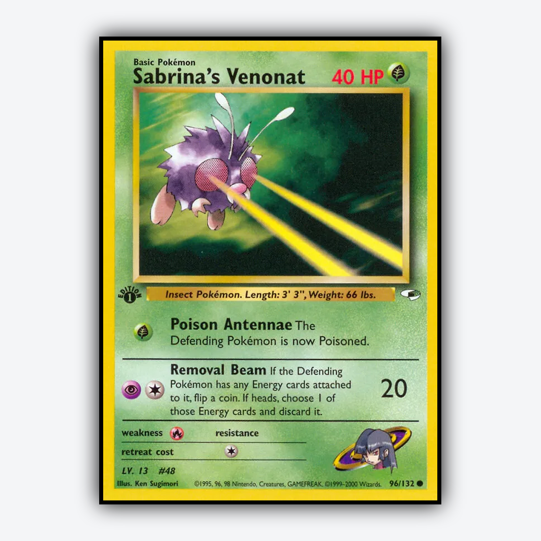 Sabrina's Venonat 096/132 - Gym Heroes Set - Card Rug