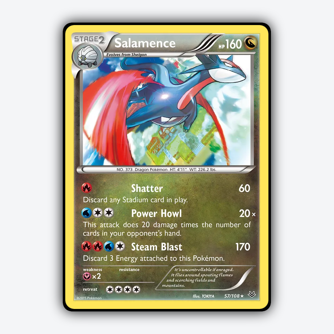 Salamence 057/108 - Roaring Skies Set - Card Rug
