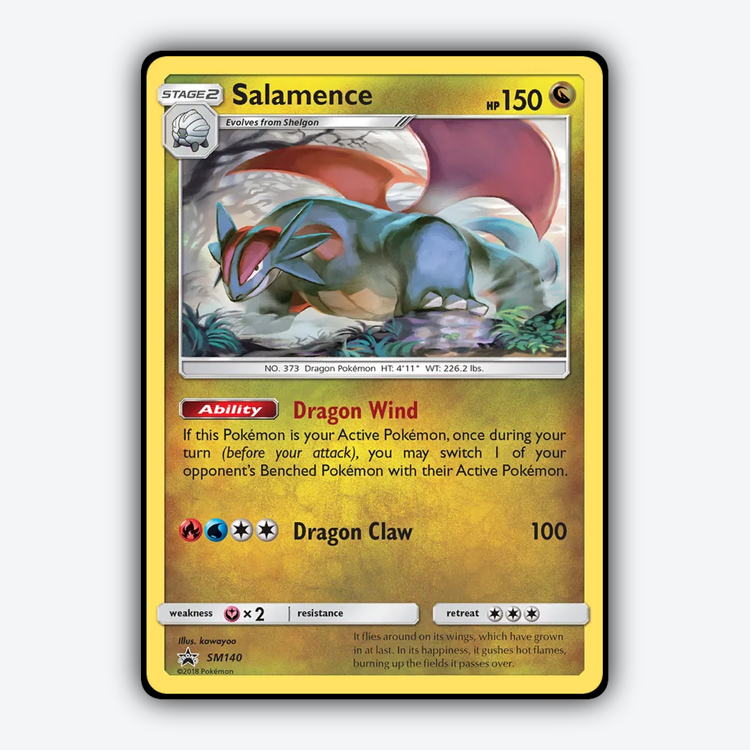 Salamence #140 - SM Black Star Promos Set - Card Rug