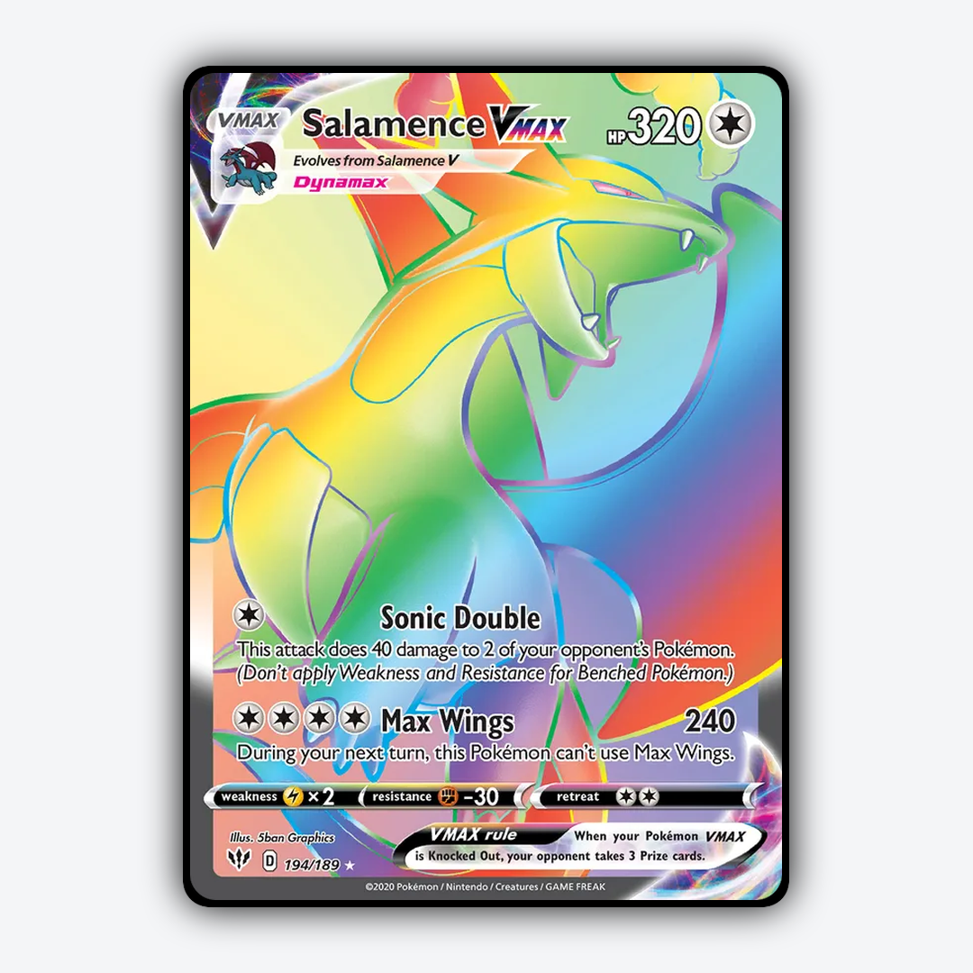 Salamence VMAX 194/189 - Darkness Ablaze Set - Card Rug
