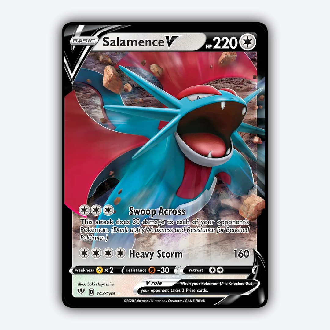 Salamence V 143/189 - Darkness Ablaze Set - Card Rug