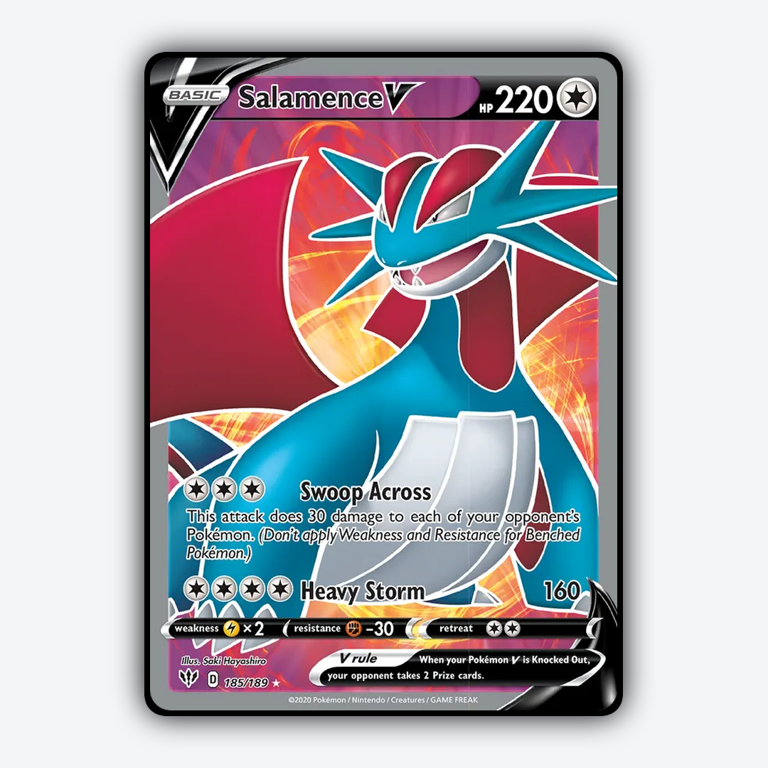 Salamence V 185/189 - Darkness Ablaze Set - Card Rug