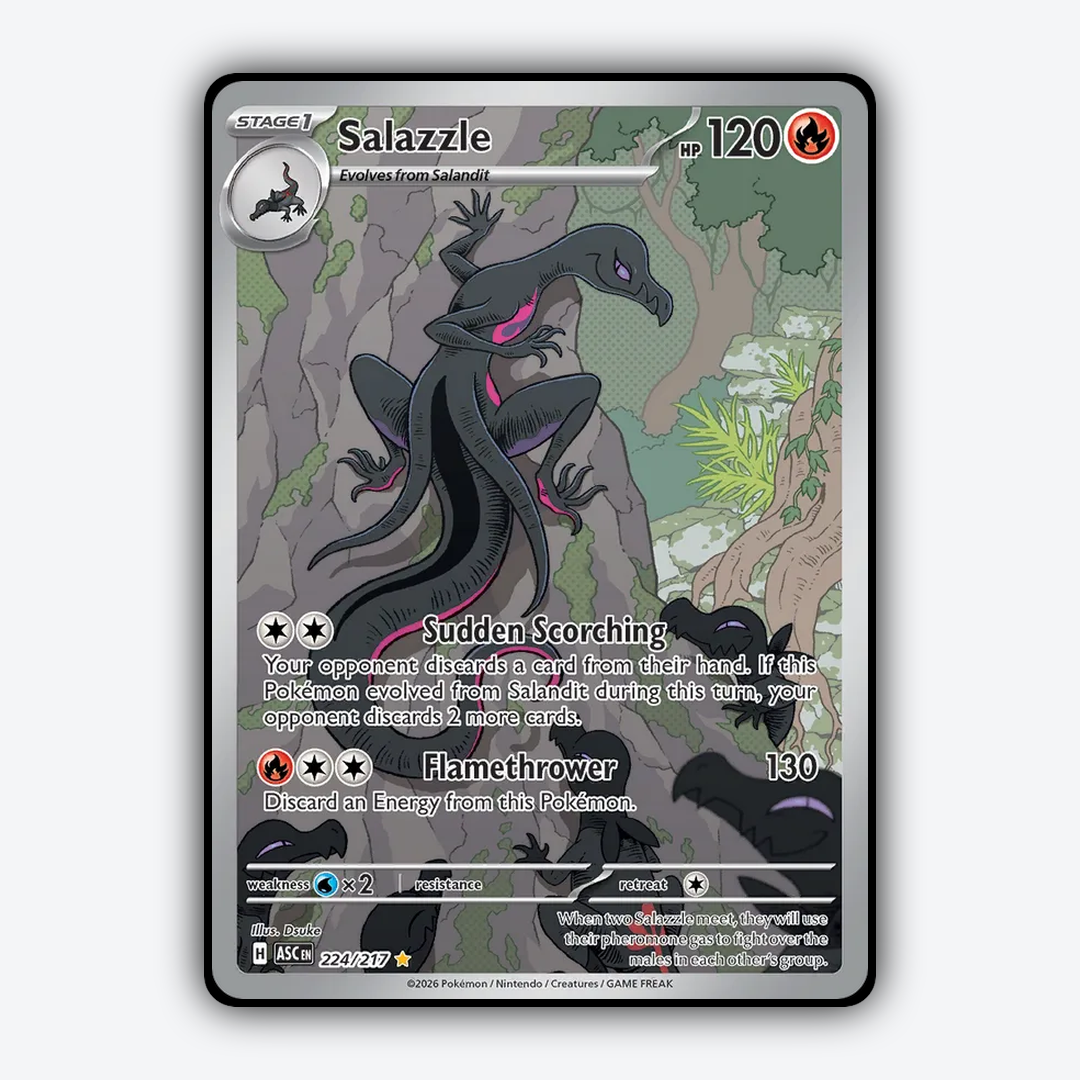 Salazzle 224/217 - Ascended Heroes Set - Card Rug