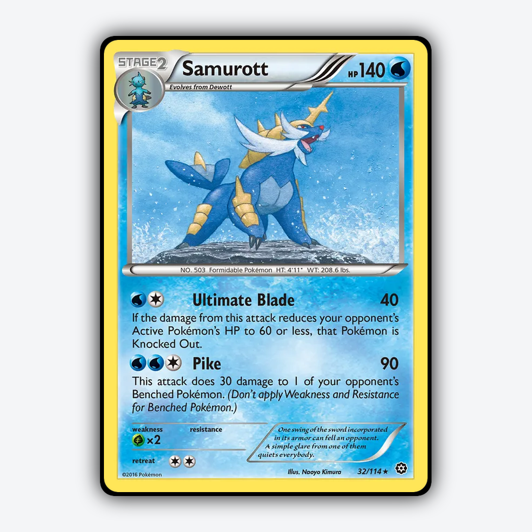 Samurott 032/114 - Steam Siege Set - Card Rug