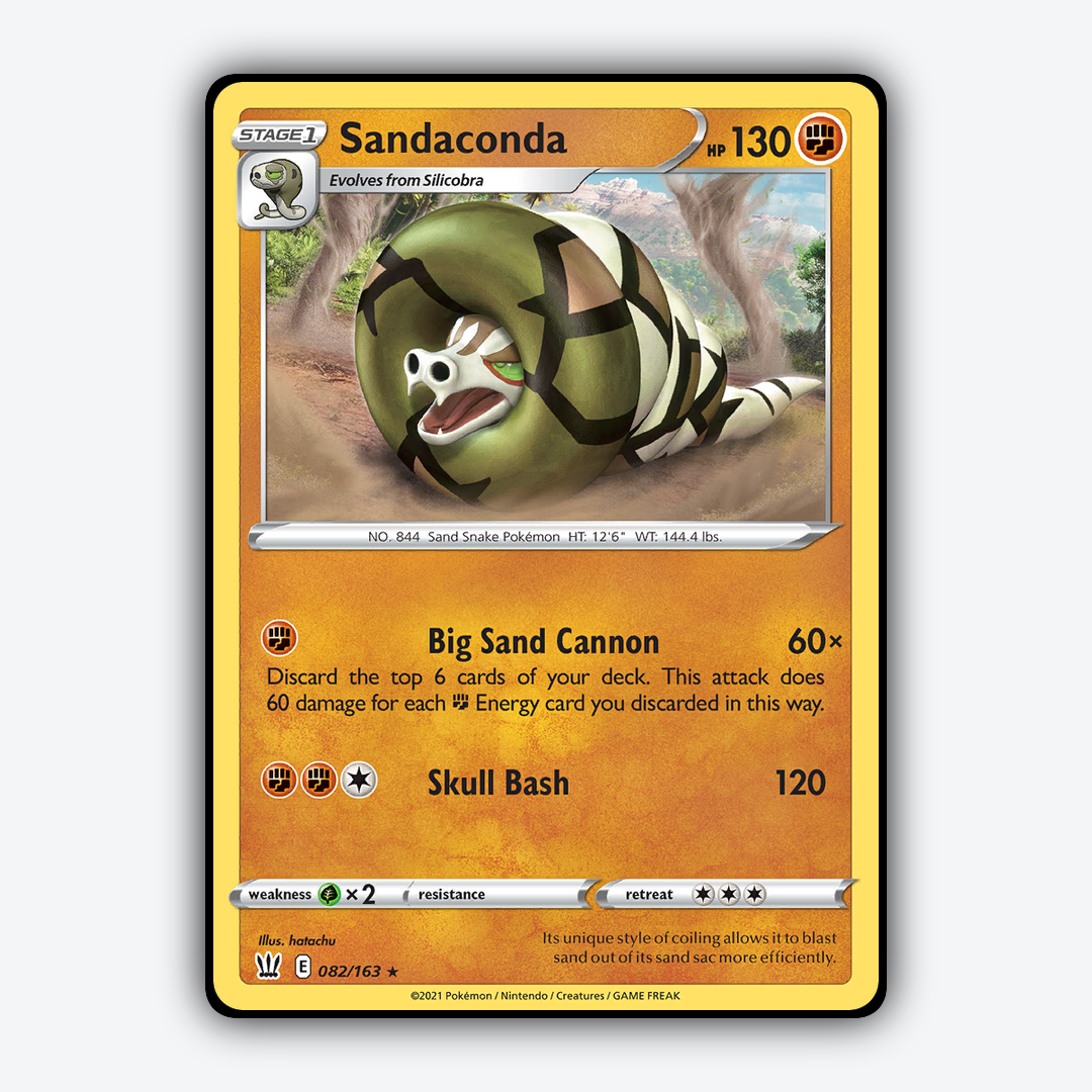 Sandaconda 082/163 - Battle Styles Set - Card Rug