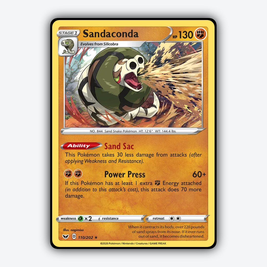 Sandaconda 110/202 - Sword & Shield Set - Card Rug