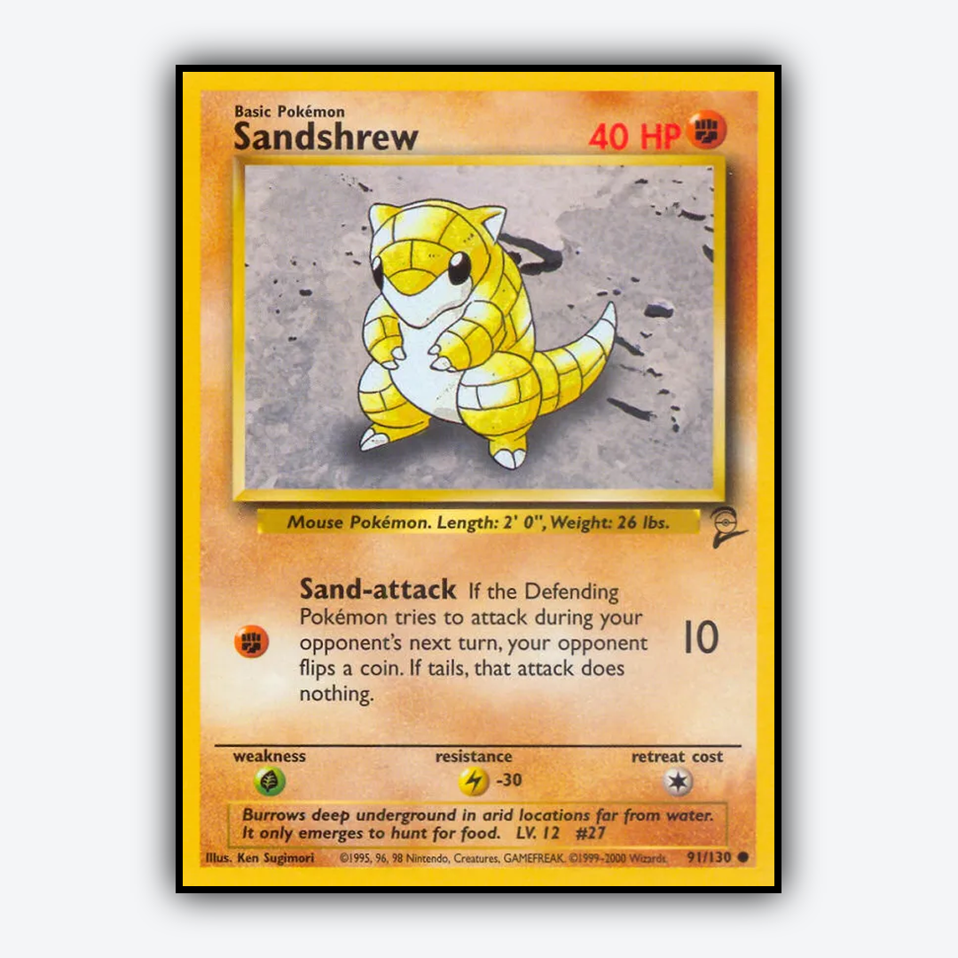 Sandshrew 091/130 - Base Set 2 Set - Card Rug