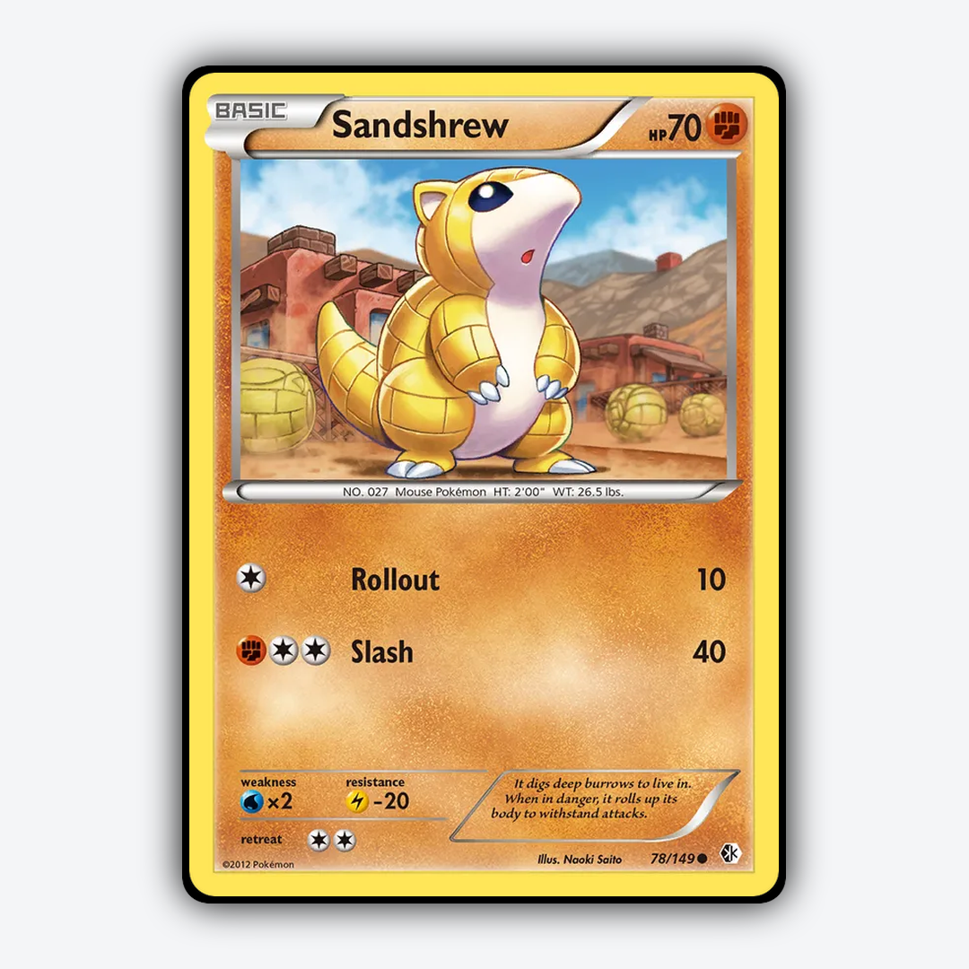 Sandshrew 078/149 - Boundaries Crossed Set - Card Rug