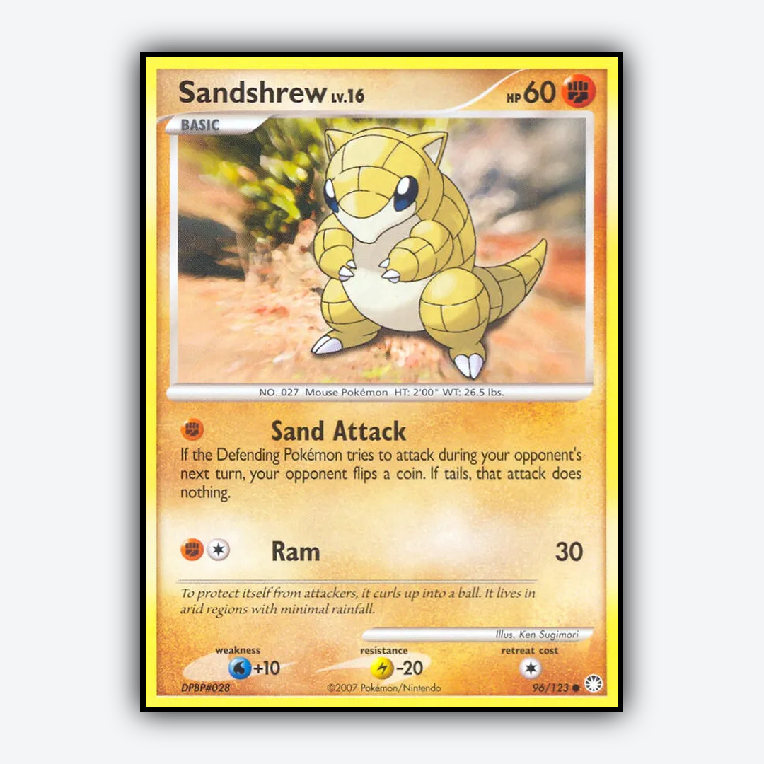 Sandshrew 096/123 - Mysterious Treasures Set - Card Rug