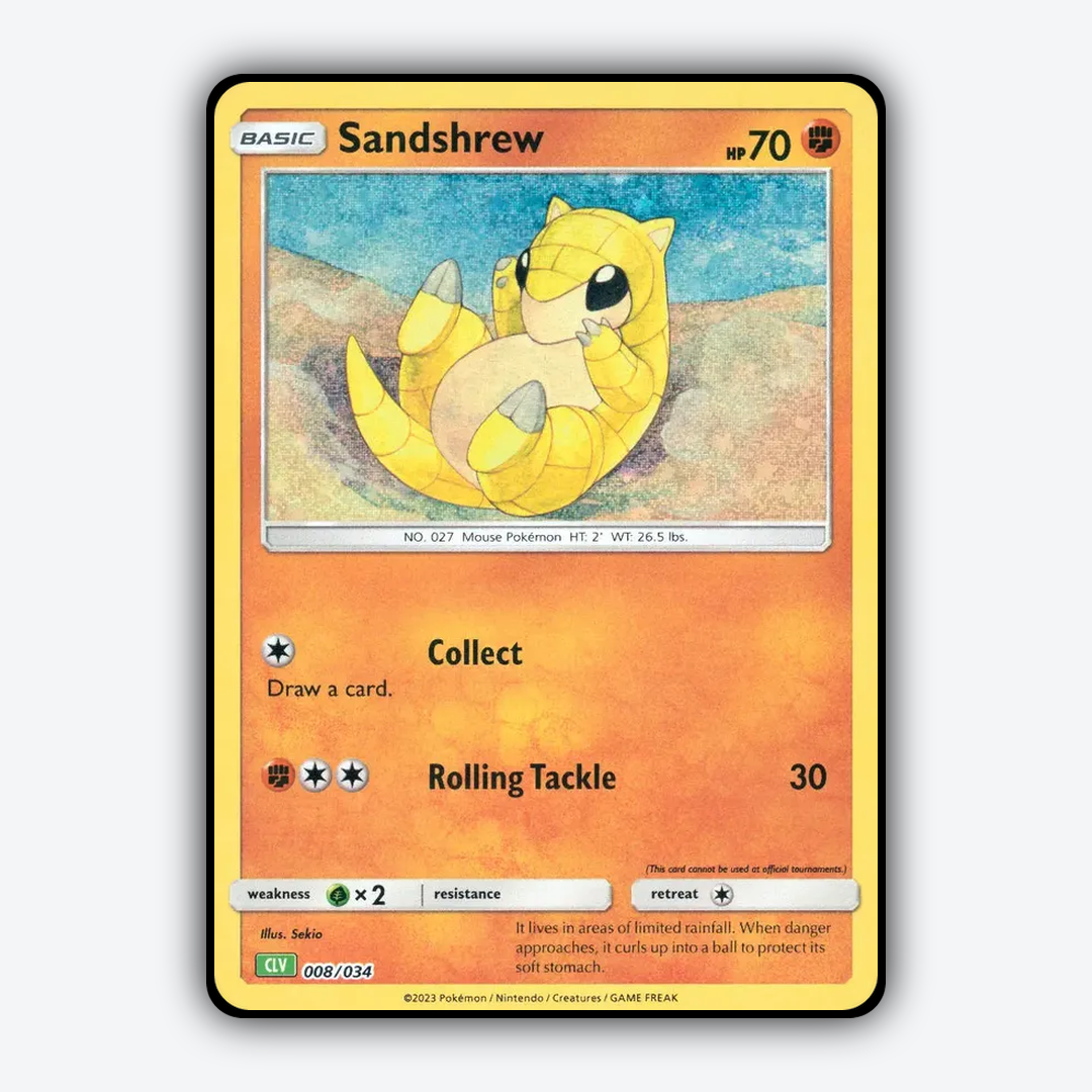 Sandshrew 008/034 - Pokémon TCG Classic - Venusaur Set - Card Rug