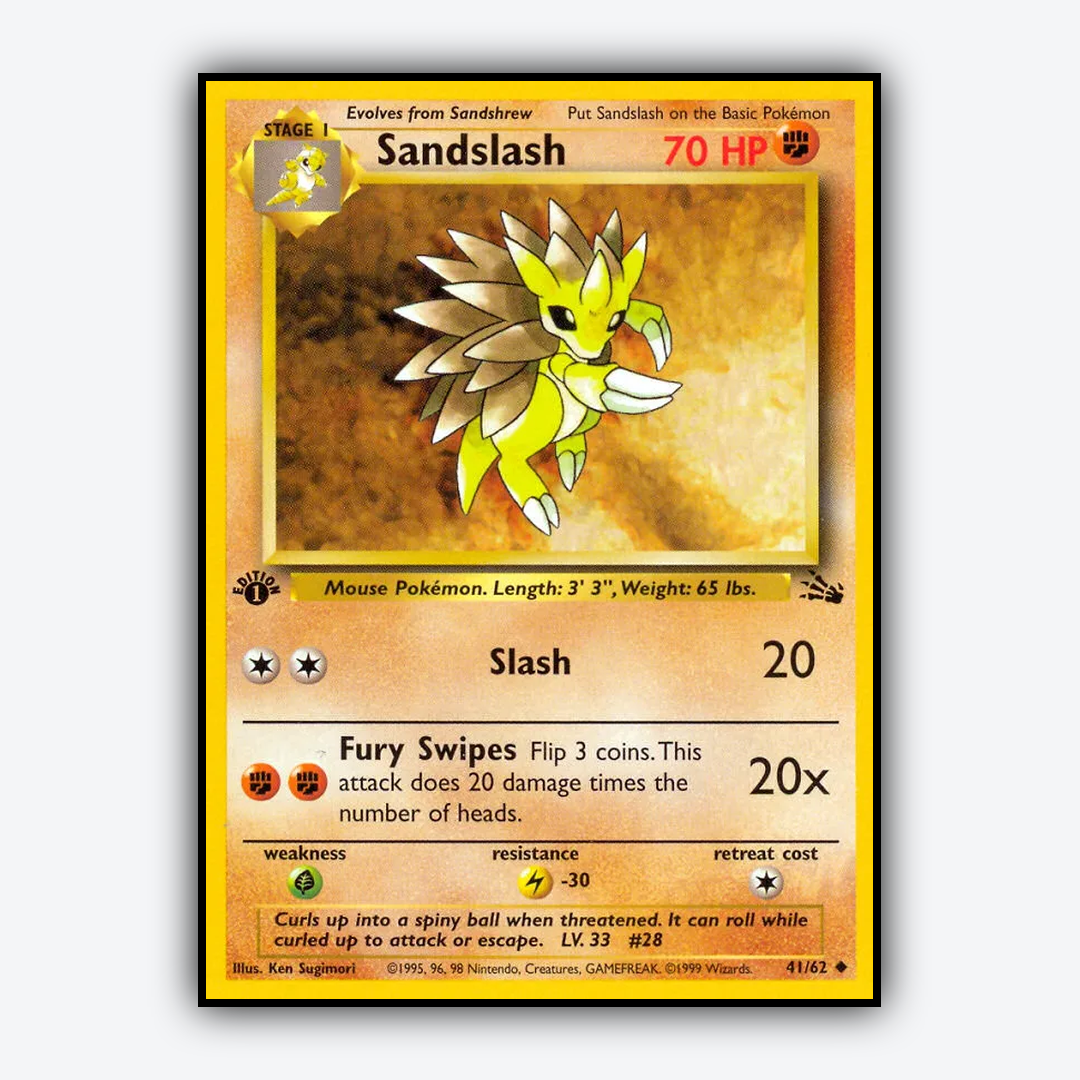 Sandslash 041/62 - Fossil Set - Card Rug