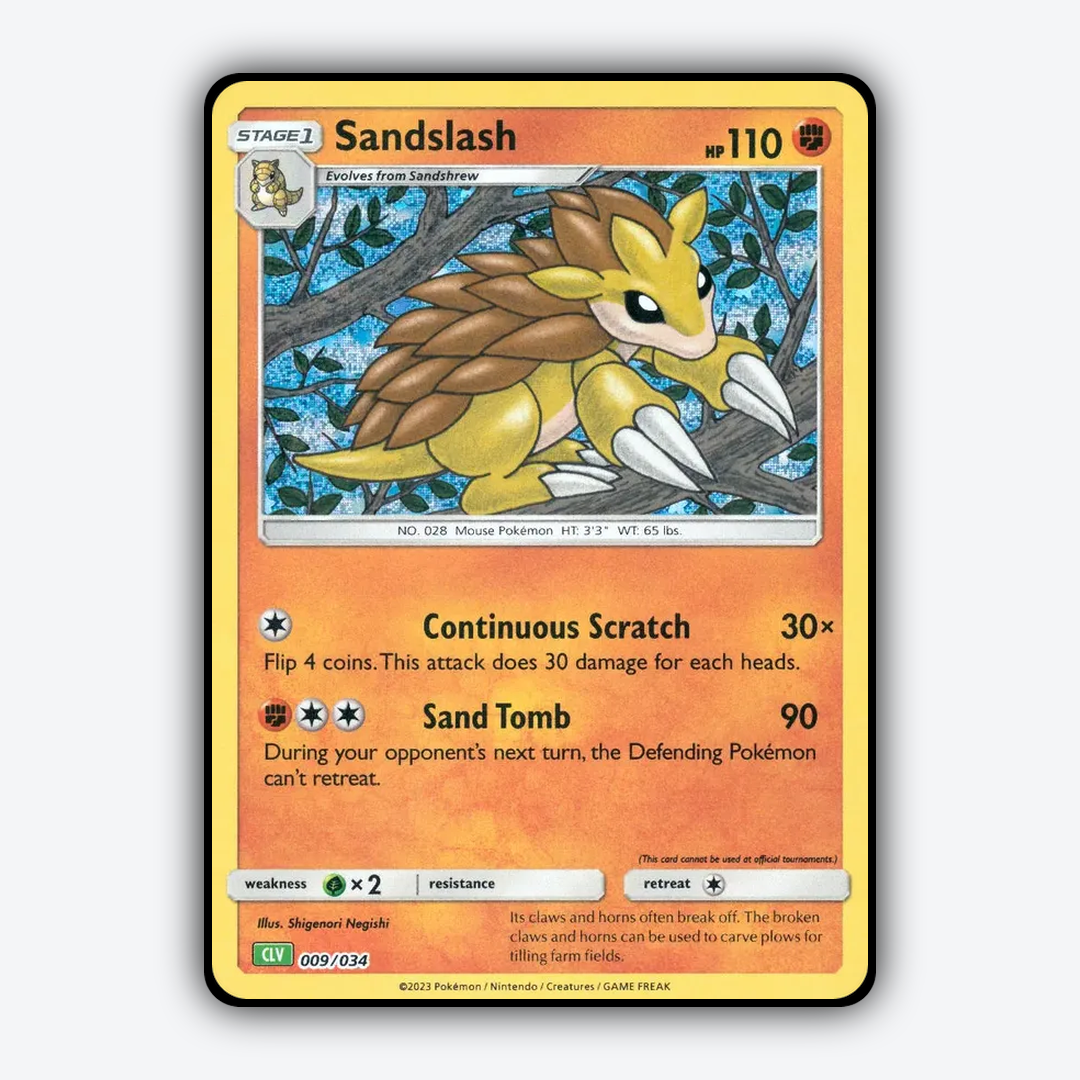 Sandslash 009/034 - Pokémon TCG Classic - Venusaur Set - Card Rug