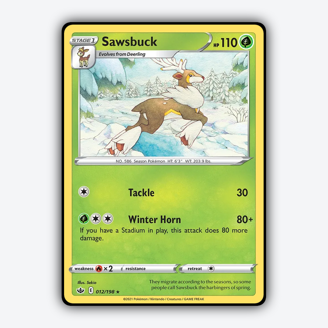 Sawsbuck 012/198 - Chilling Reign Set - Card Rug
