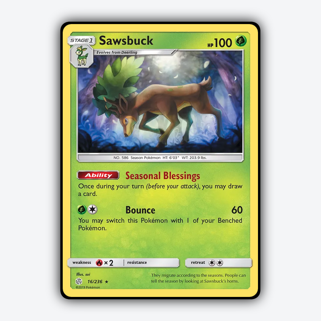 Sawsbuck 016/236 - Cosmic Eclipse Set - Card Rug