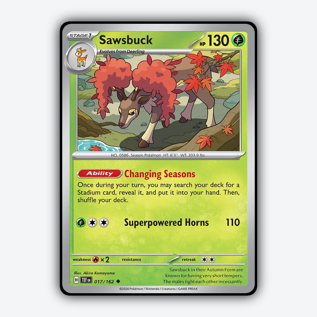 Sawsbuck 017/162 - Temporal Forces Set - Card Rug