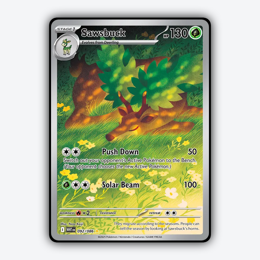 Sawsbuck #92 - White Flare Set - Card Rug