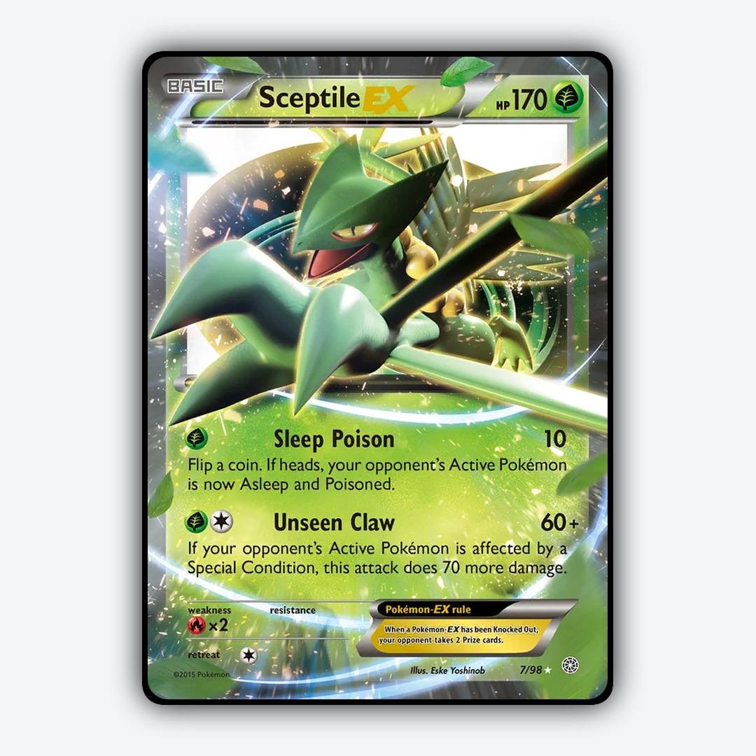 Sceptile-EX 007/98 - Ancient Origins Set - Card Rug