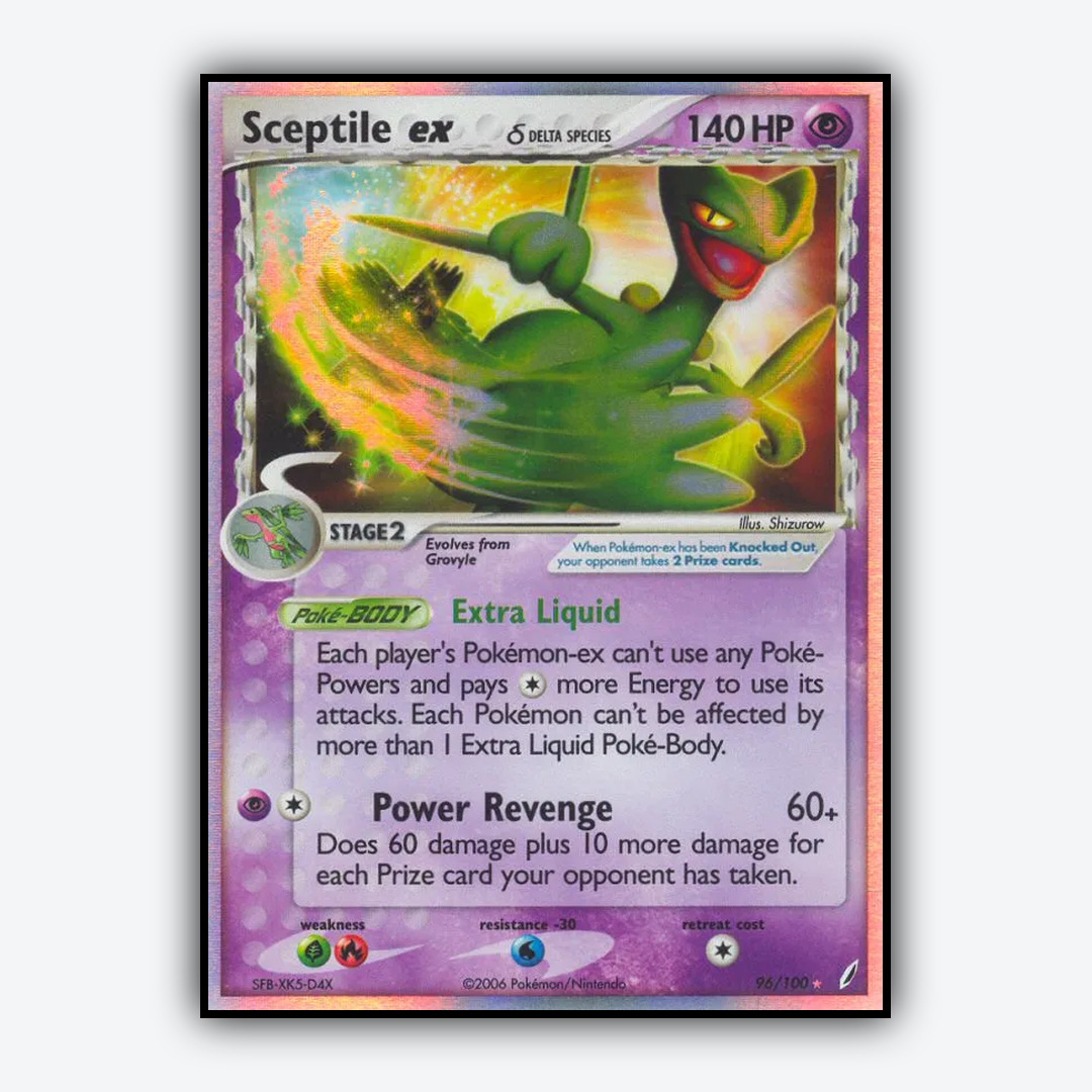 Sceptile ex δ 096/100 - Crystal Guardians Set - Card Rug