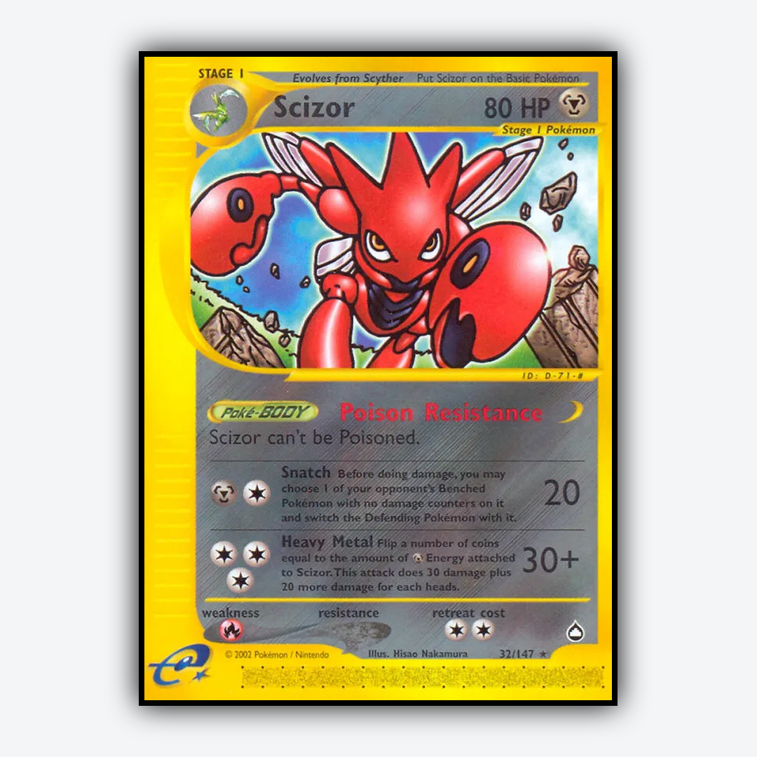 Scizor 032/147 - Aquapolis Set - Card Rug