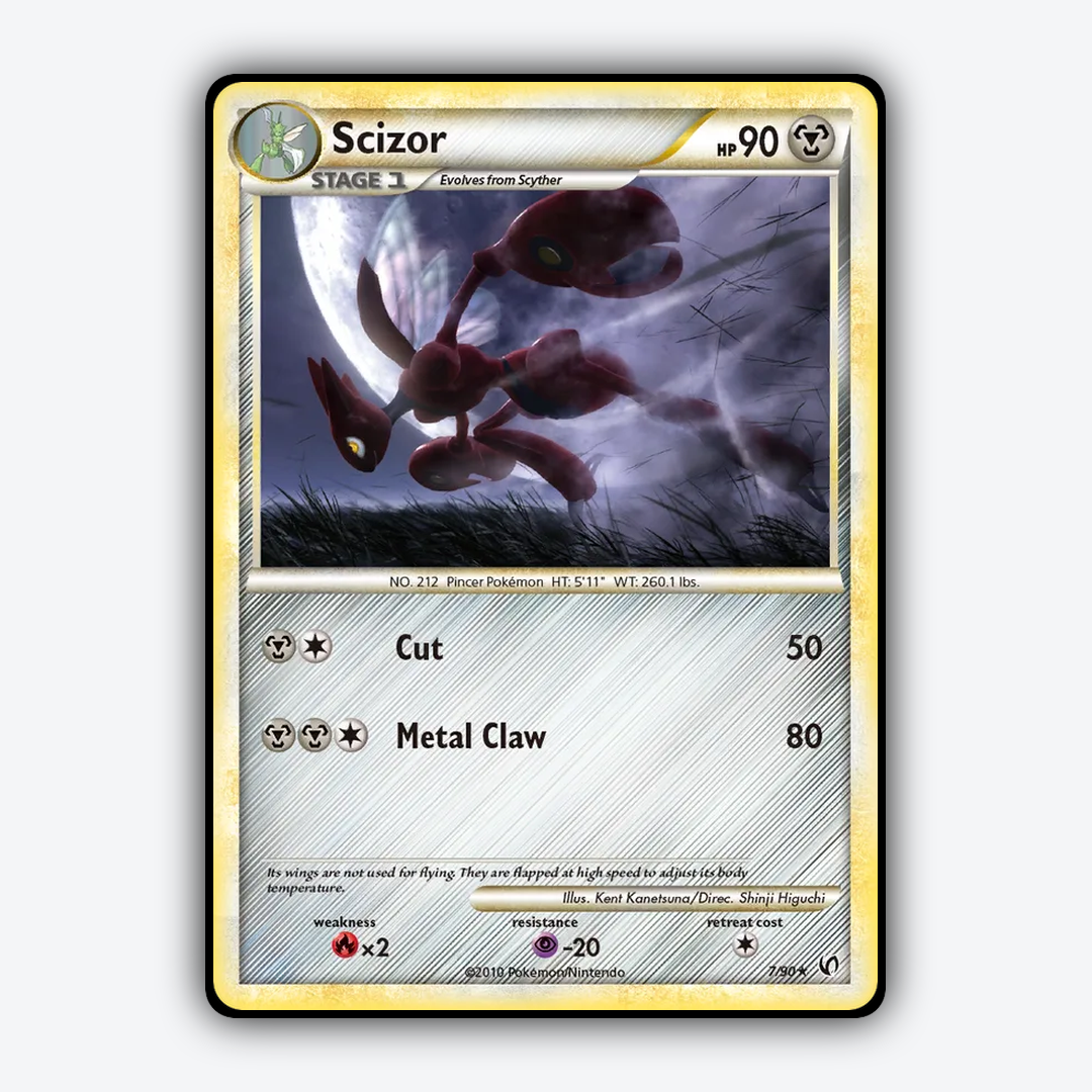 Scizor 007/90 - HS—Undaunted Set - Card Rug