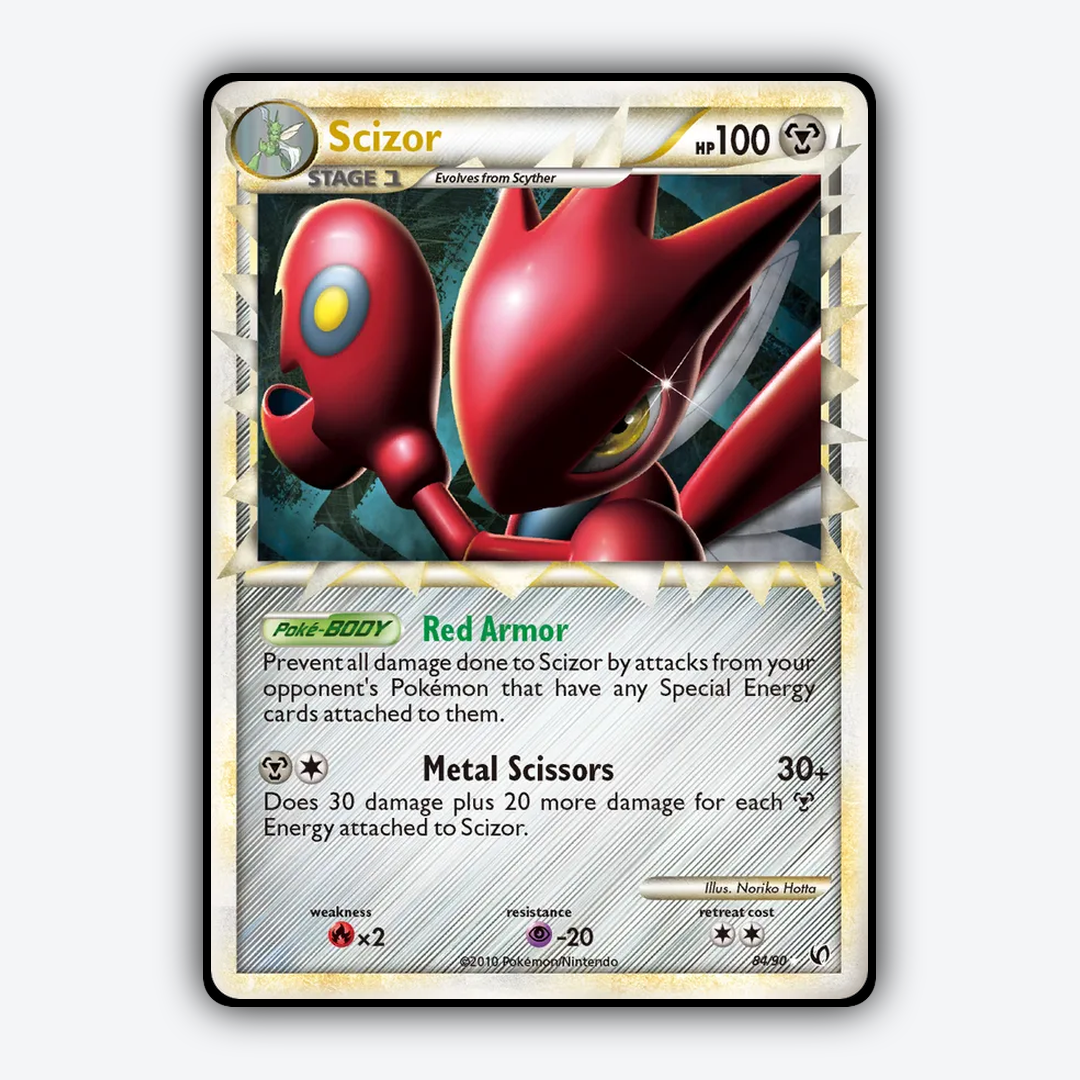 Scizor 084/90 - HS—Undaunted Set - Card Rug