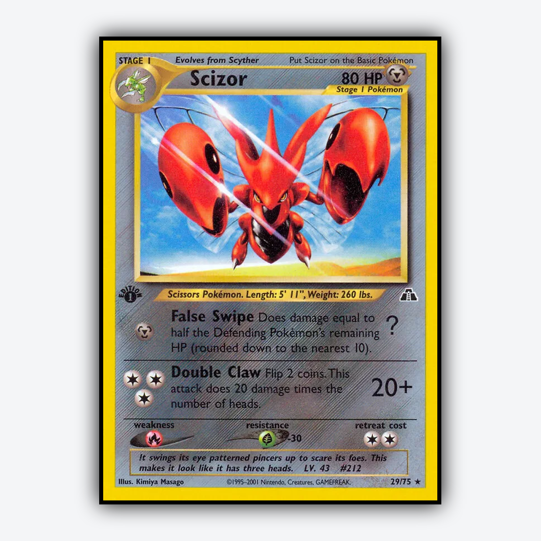 Scizor 029/75 - Neo Discovery Set - Card Rug