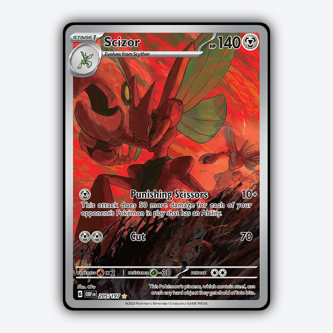 Scizor #205 - Obsidian Flames Set - Card Rug