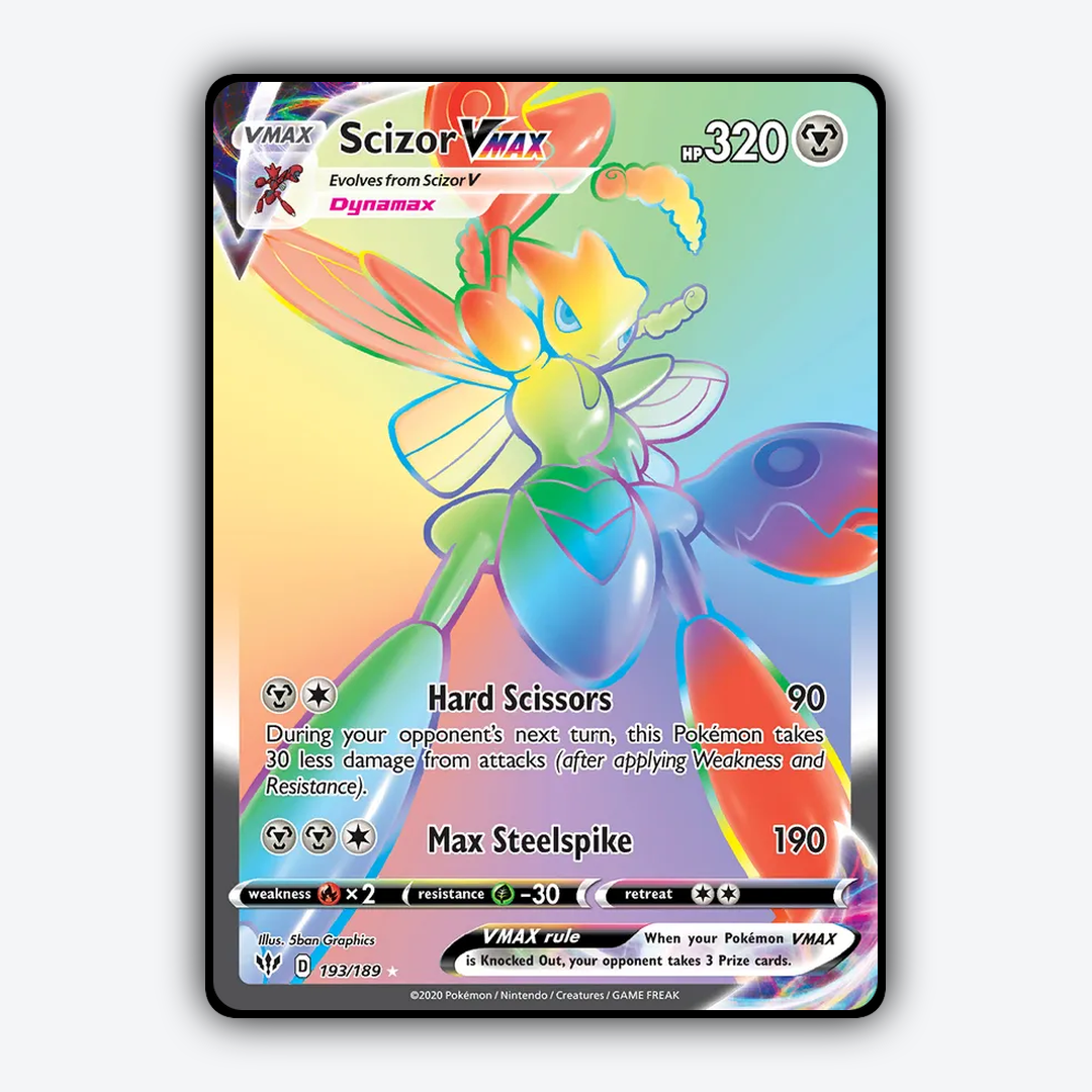 Scizor VMAX 193/189 - Darkness Ablaze Set - Card Rug
