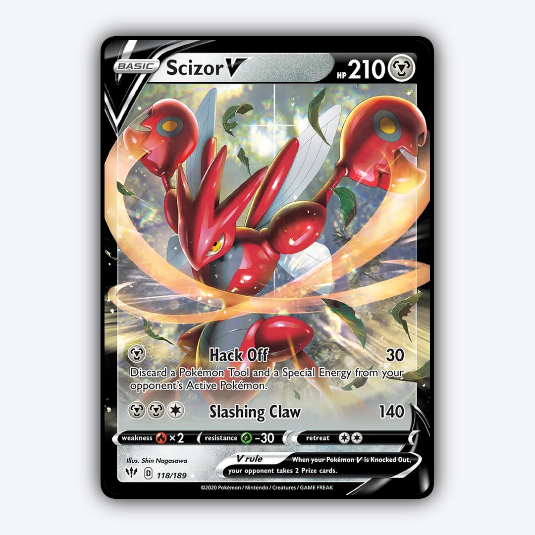 Scizor V 118/189 - Darkness Ablaze Set - Card Rug