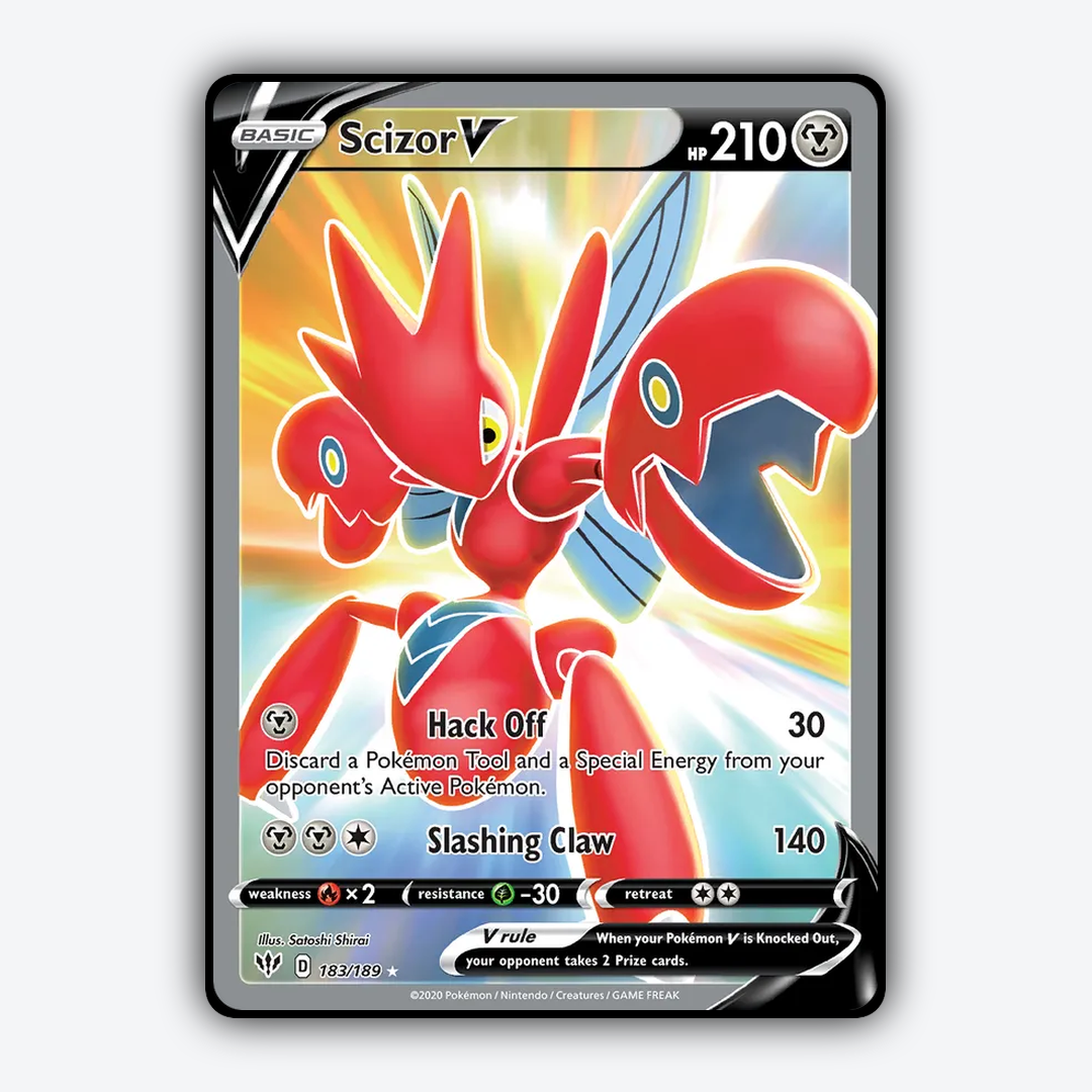 Scizor V 183/189 - Darkness Ablaze Set - Card Rug
