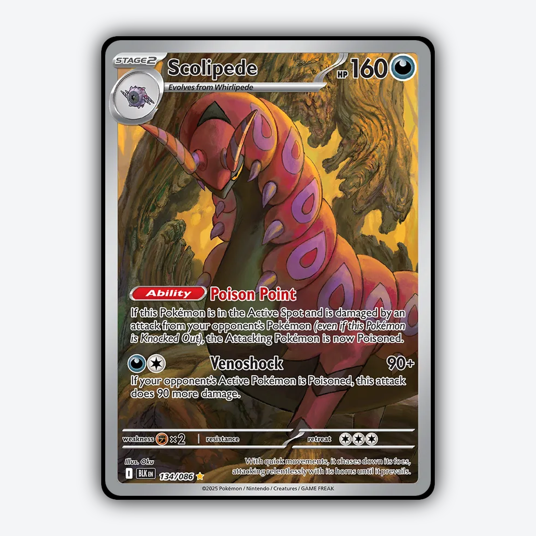 Scolipede #134 - Black Bolt Set - Card Rug