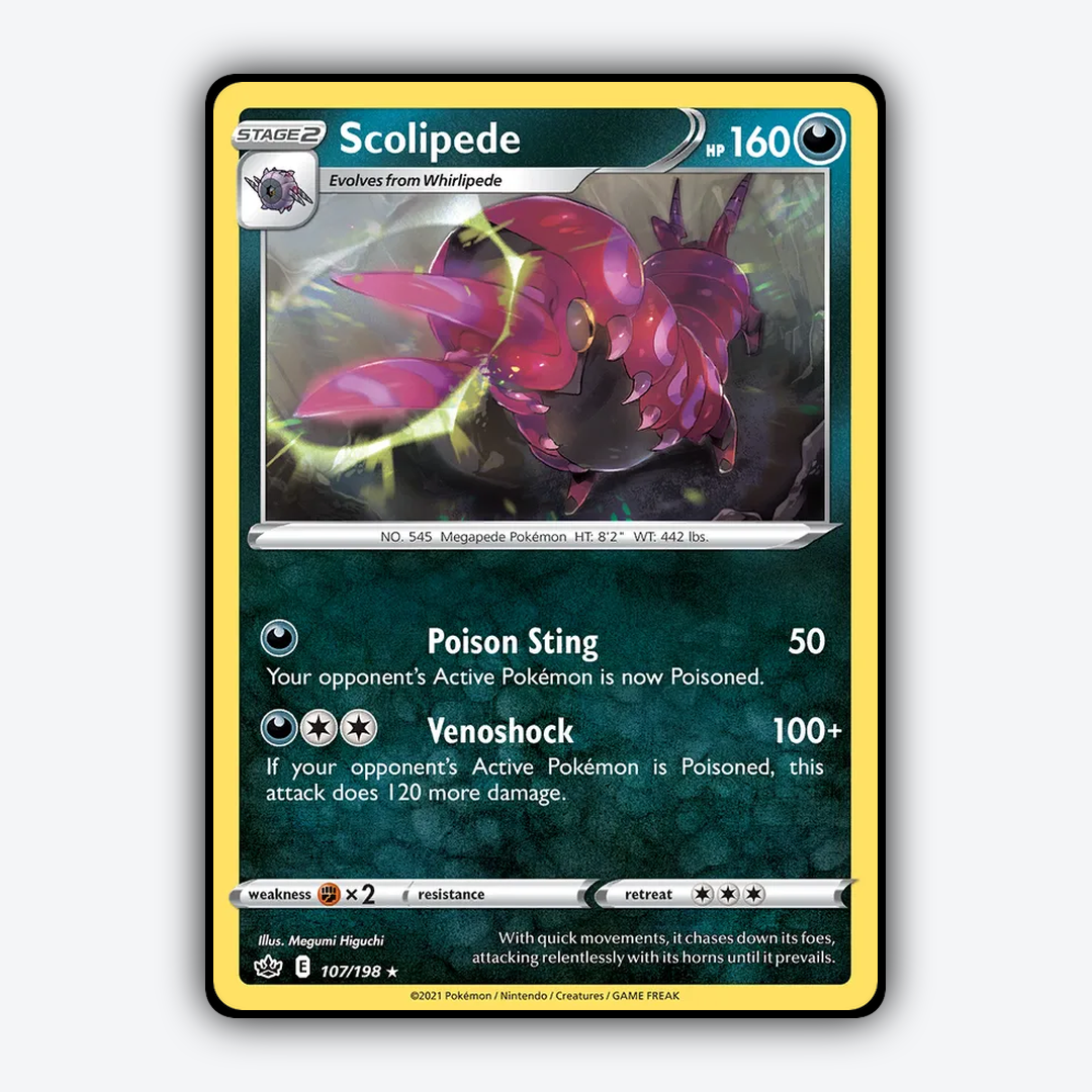 Scolipede 107/198 - Chilling Reign Set - Card Rug