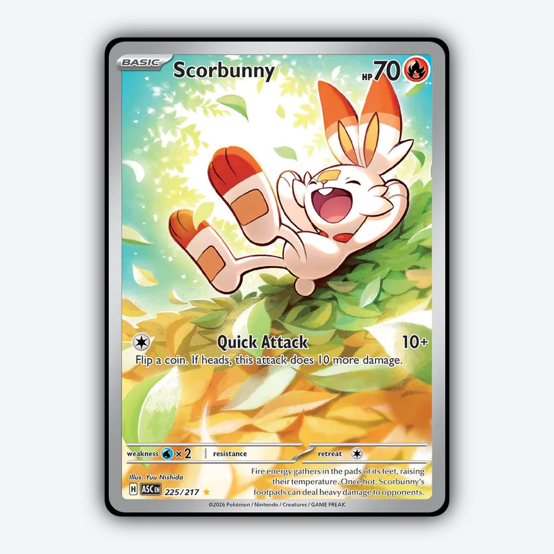 Scorbunny 225/217 - Ascended Heroes Set - Card Rug