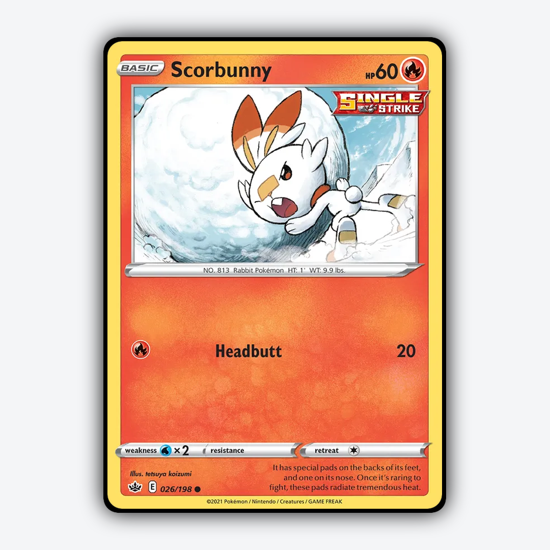 Scorbunny 026/198 - Chilling Reign Set - Card Rug