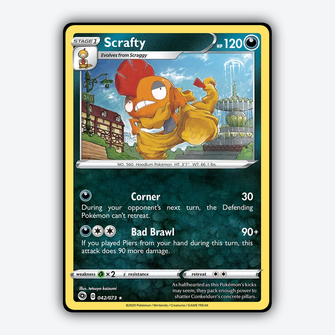 Scrafty 042/73 - Champion's Path Set - Card Rug