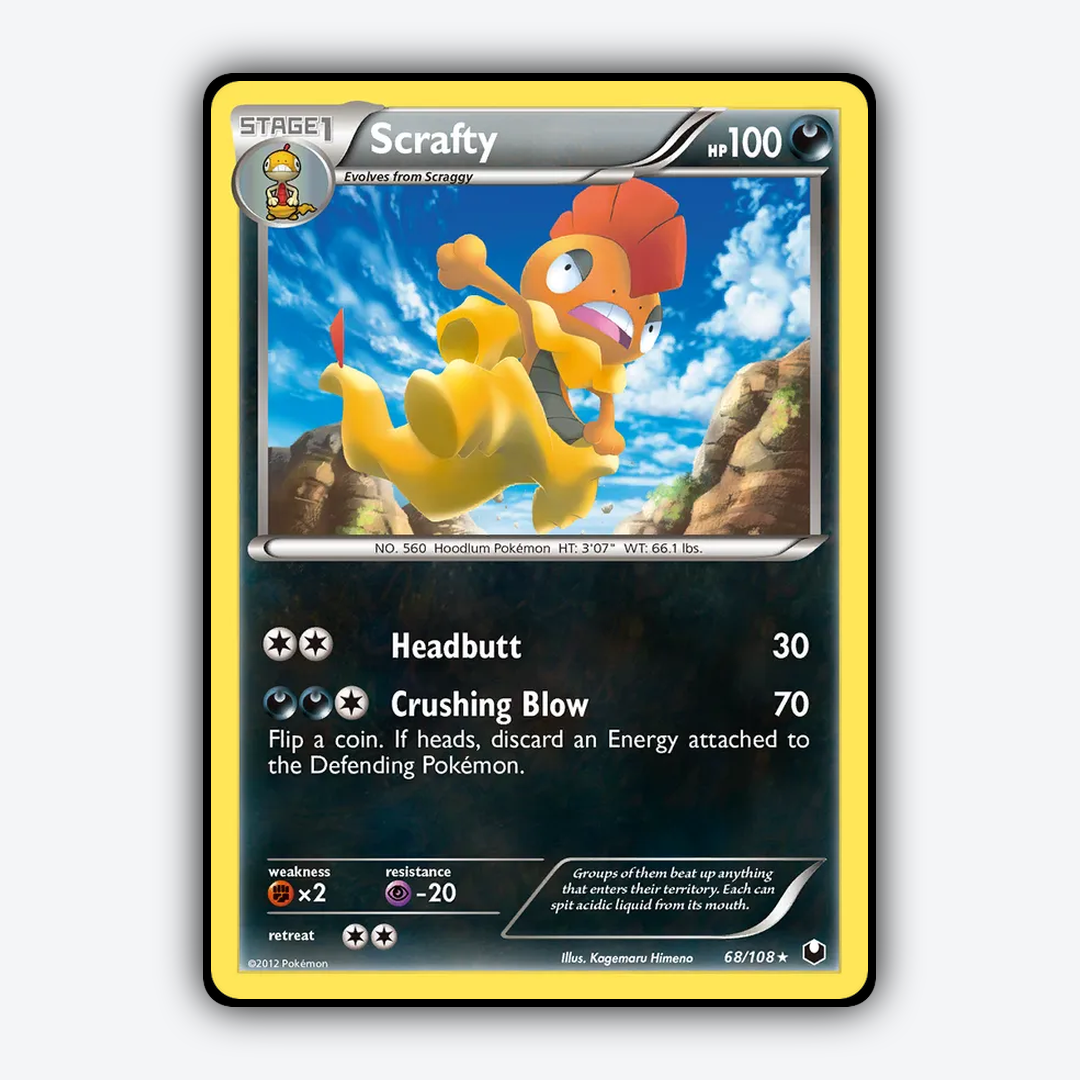 Scrafty 068/108 - Dark Explorers Set - Card Rug