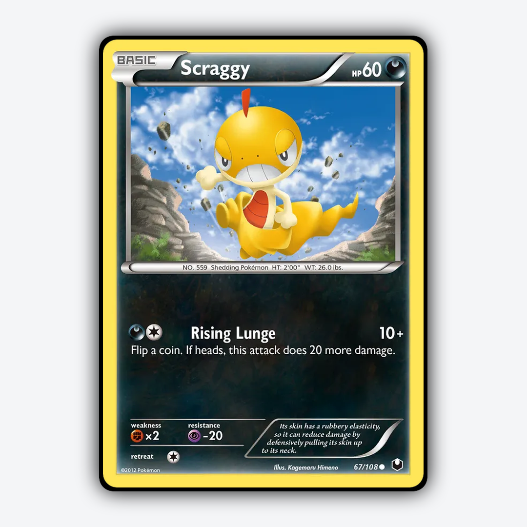 Scraggy 067/108 - Dark Explorers Set - Card Rug