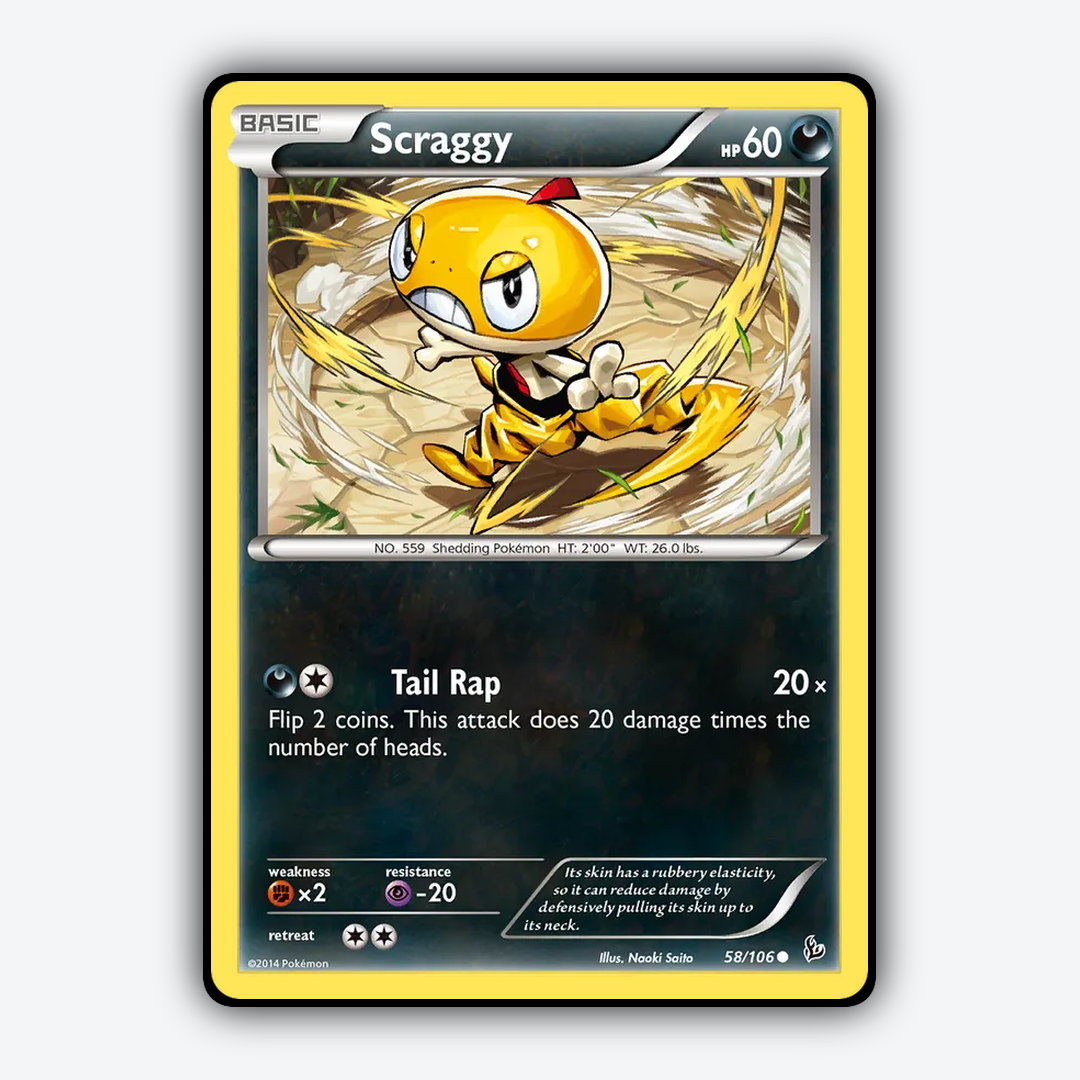 Scraggy 058/106 - Flashfire Set - Card Rug