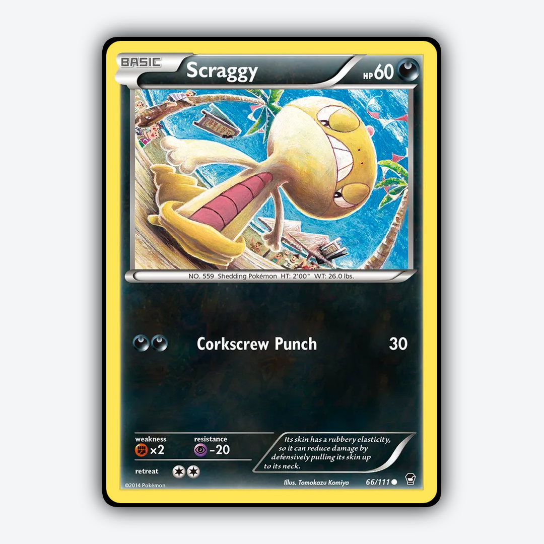 Scraggy 066/111 - Furious Fists Set - Card Rug