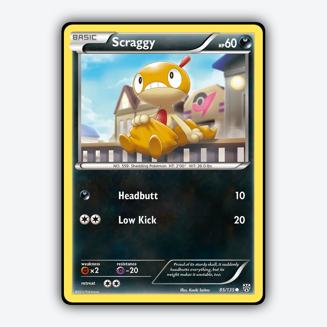 Scraggy 085/135 - Plasma Storm Set - Card Rug
