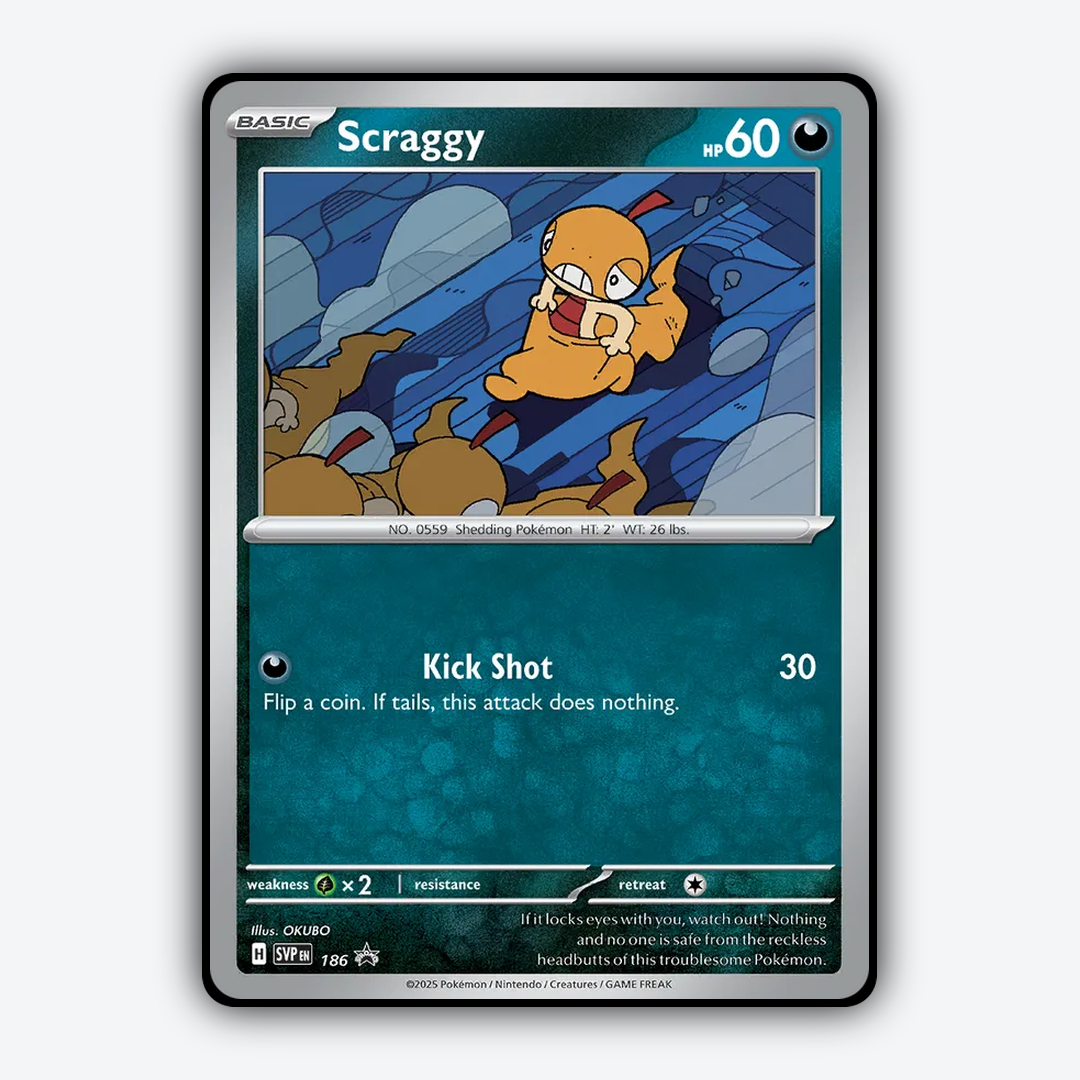 Scraggy #186 - Scarlet & Violet Black Star Promos Set - Card Rug