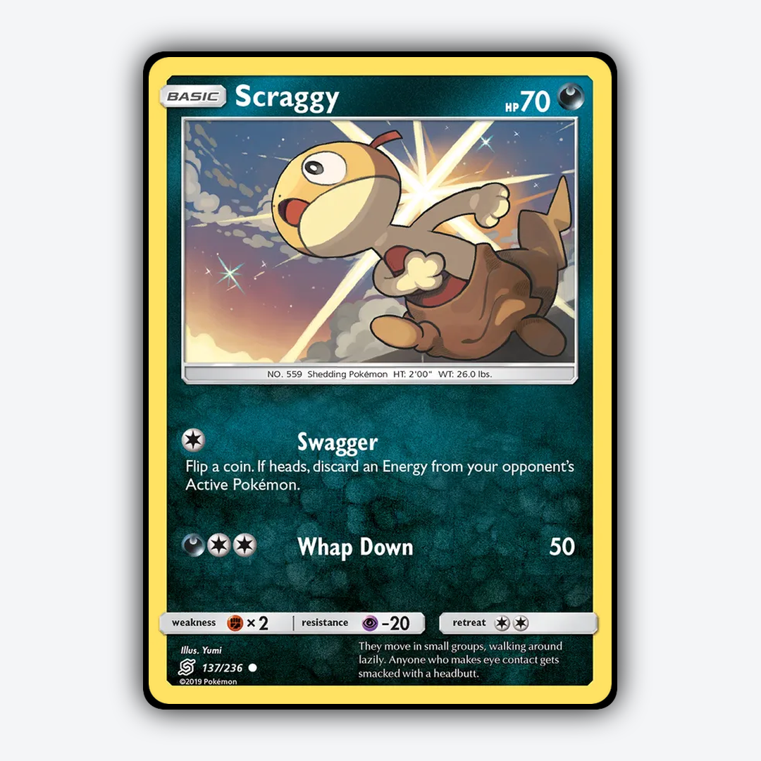 Scraggy 137/236 - Unified Minds Set - Card Rug