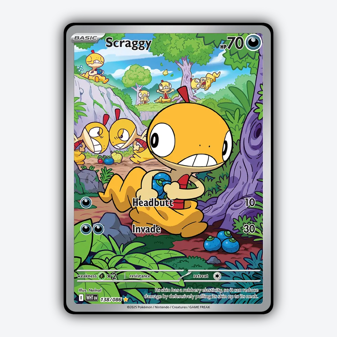 Scraggy #138 - White Flare Set - Card Rug