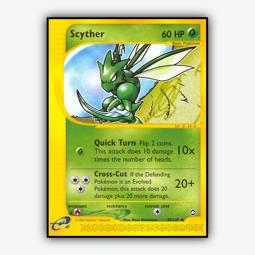 Scyther 057/147 - Aquapolis Set - Card Rug
