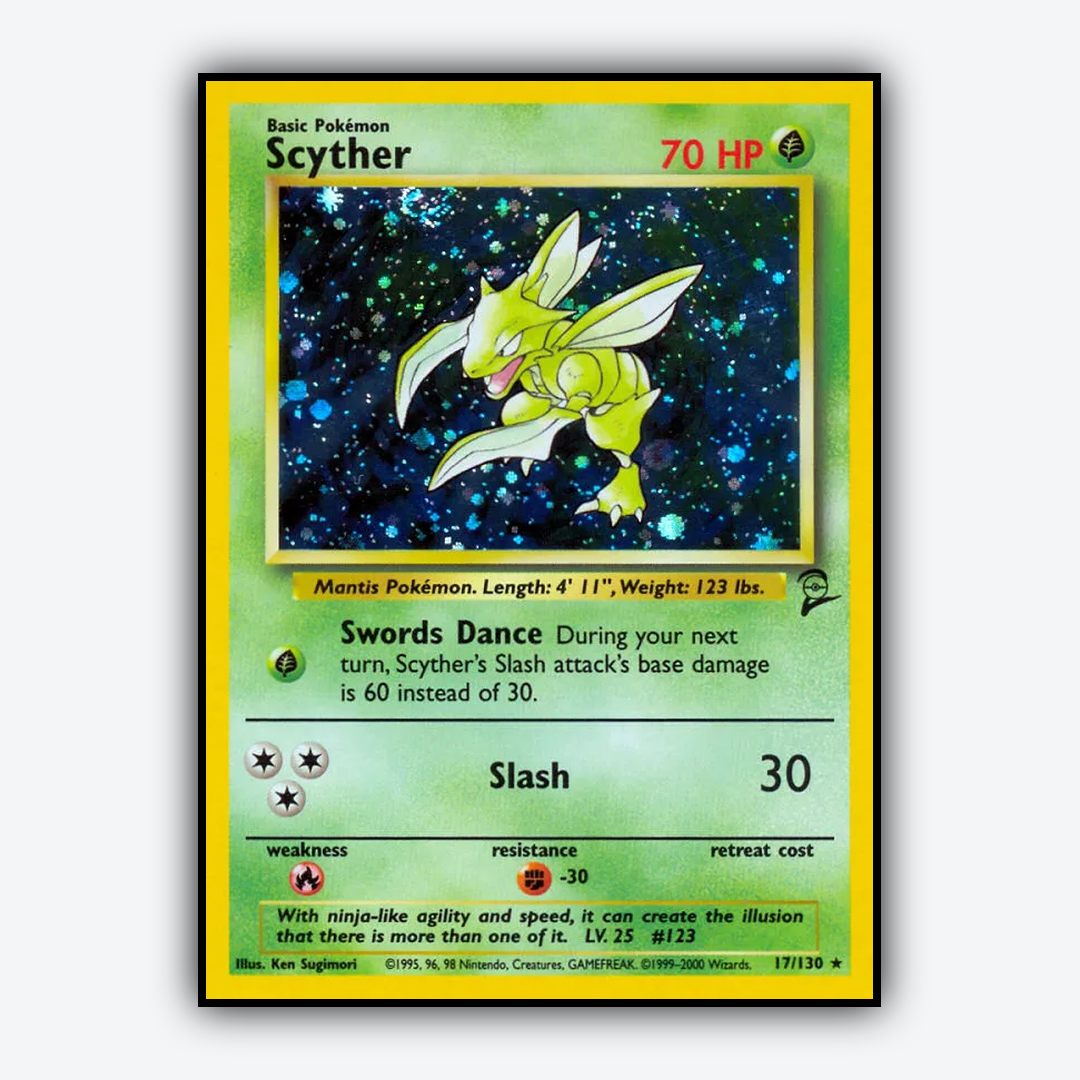 Scyther 017/130 - Base Set 2 Set - Card Rug