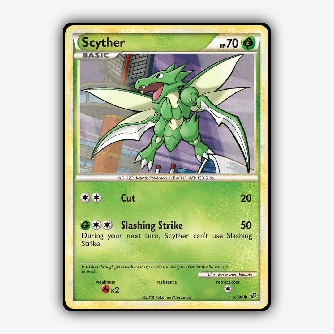 Scyther 065/90 - HS—Undaunted Set - Card Rug