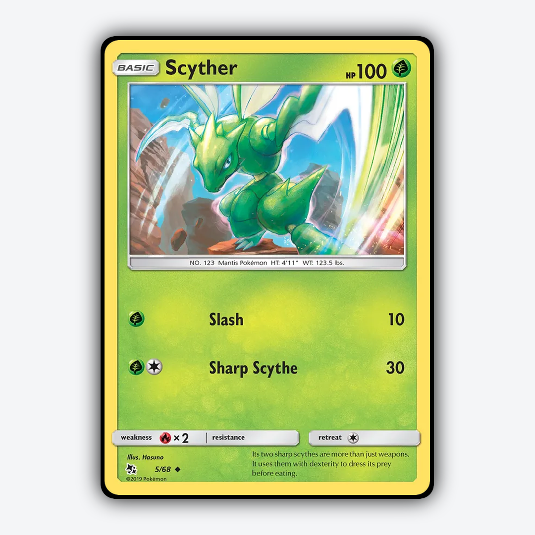 Scyther 005/68 - Hidden Fates Set - Card Rug