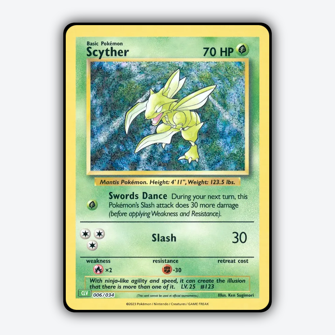 Scyther 006/034 - Pokémon TCG Classic - Venusaur Set - Card Rug