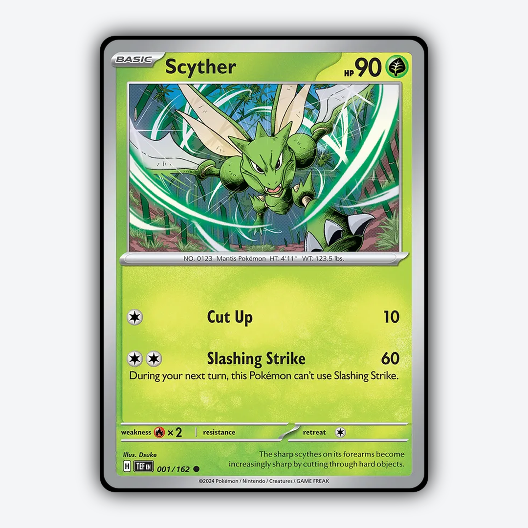 Scyther 001/162 - Temporal Forces Set - Card Rug